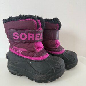 Sorel Kids Pink Purple Winter Boots